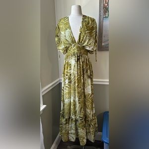 Palm Leaf Maxi Dress